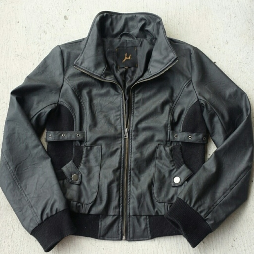 Jack by BB Dakota Faux Leather Jacket Size Large